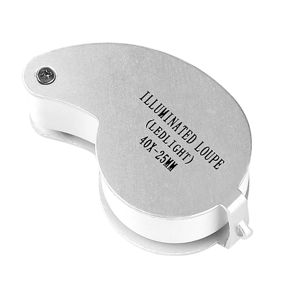 40x Handheld Loupe Jewelry Optical Glass 25mm HD Illuminated Loupe Portable Tools for Reading Jewelers Watch Repair Supplies - Image 3