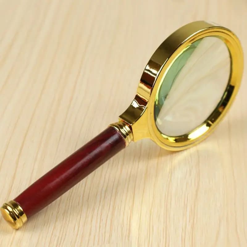 1 metal magnifying glass, 50x hd handheld magnifier, ideal for reading, science experiments, sunlight ignition, and jewelry/insect/plant observation - Image 2