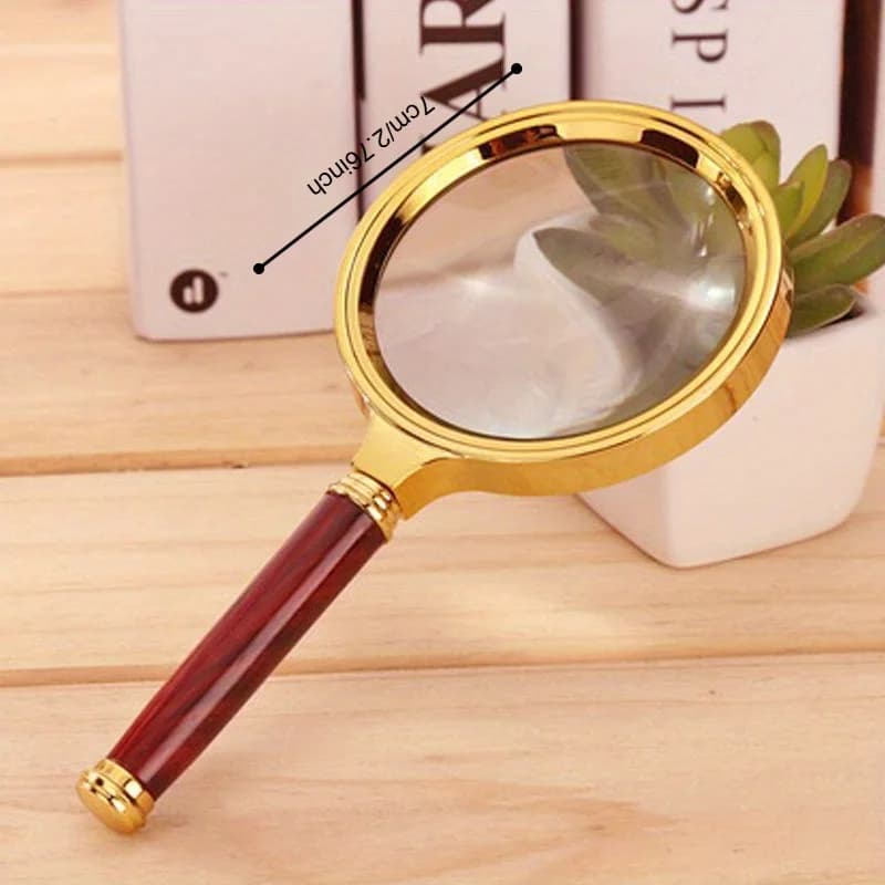 1 metal magnifying glass, 50x hd handheld magnifier, ideal for reading, science experiments, sunlight ignition, and jewelry/insect/plant observation - Image 3