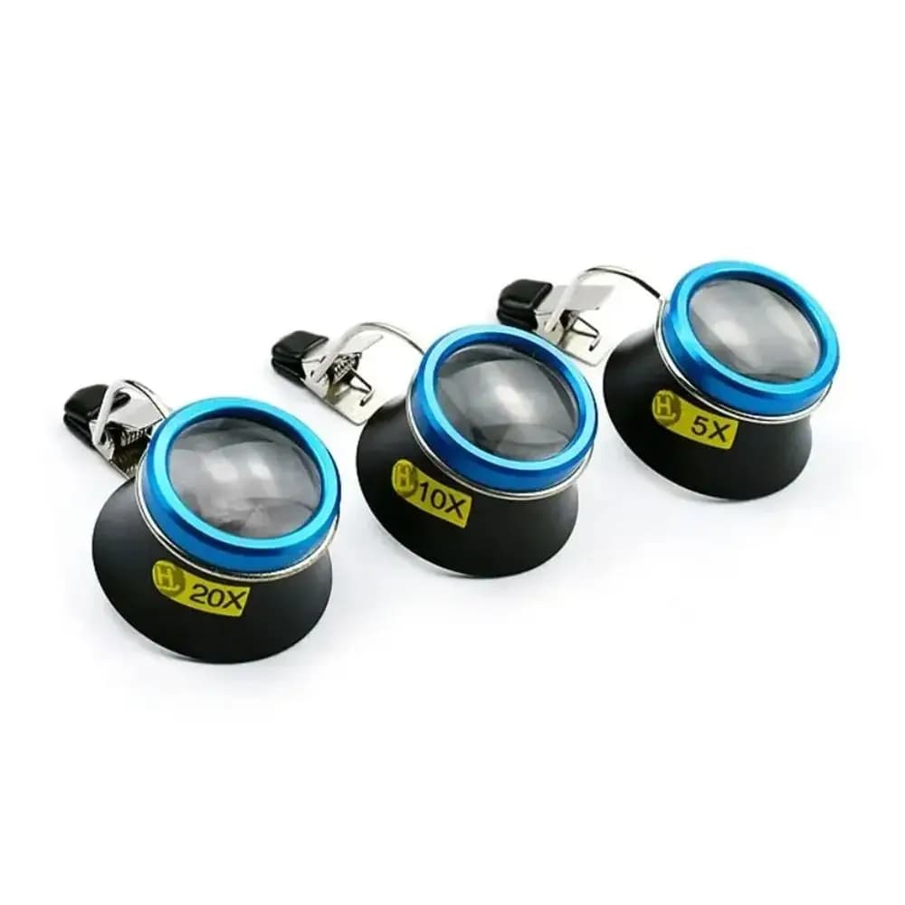 1Pcs New 5X 10X 20X Eyeglass Magnifier Clip-On Eye Loupe Loupe Magnifying Lens Portable Eyepiece Process Operation - Image 3