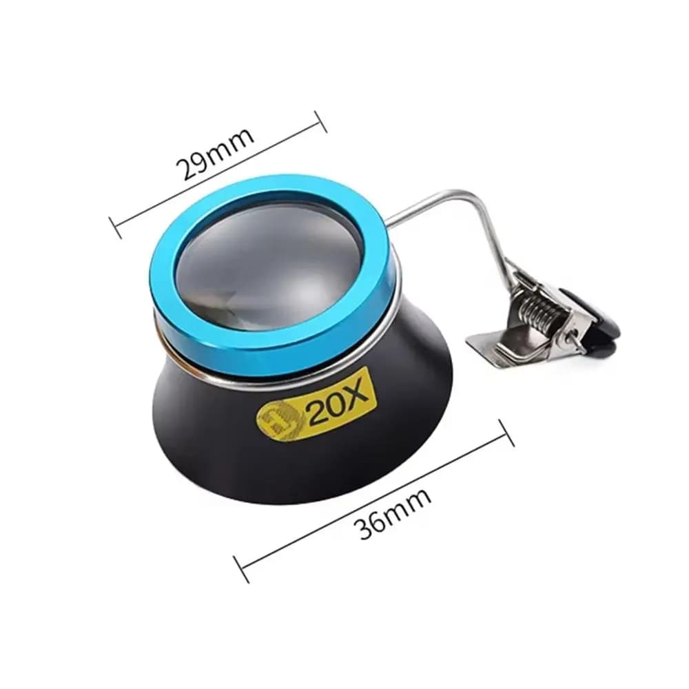 1Pcs New 5X 10X 20X Eyeglass Magnifier Clip-On Eye Loupe Loupe Magnifying Lens Portable Eyepiece Process Operation - Image 6