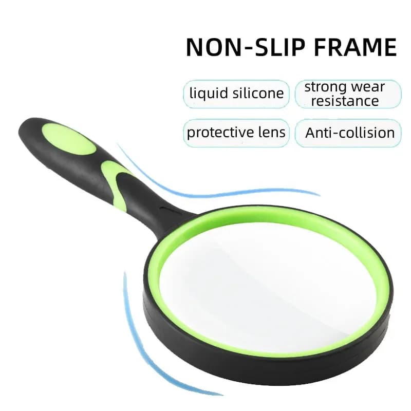 10X Magnifying Glass For Kids Seniors Handheld Reading Magnifier 50mm Magnifying Lens For Reading Science Nature Exploration - Image 2