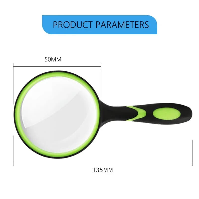 10X Magnifying Glass For Kids Seniors Handheld Reading Magnifier 50mm Magnifying Lens For Reading Science Nature Exploration - Image 5