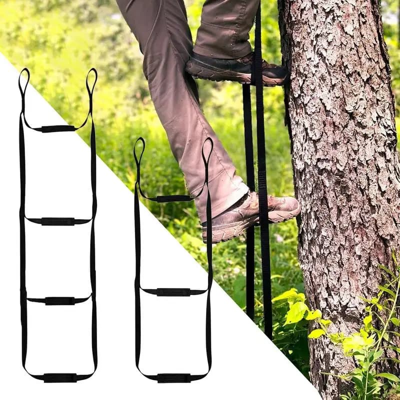 Portable Hunting Tree Climbing Aider with Anti-Skidding Steps Climbing Rope Ladder for Rock Climbing Caving Canyoning - Image 1