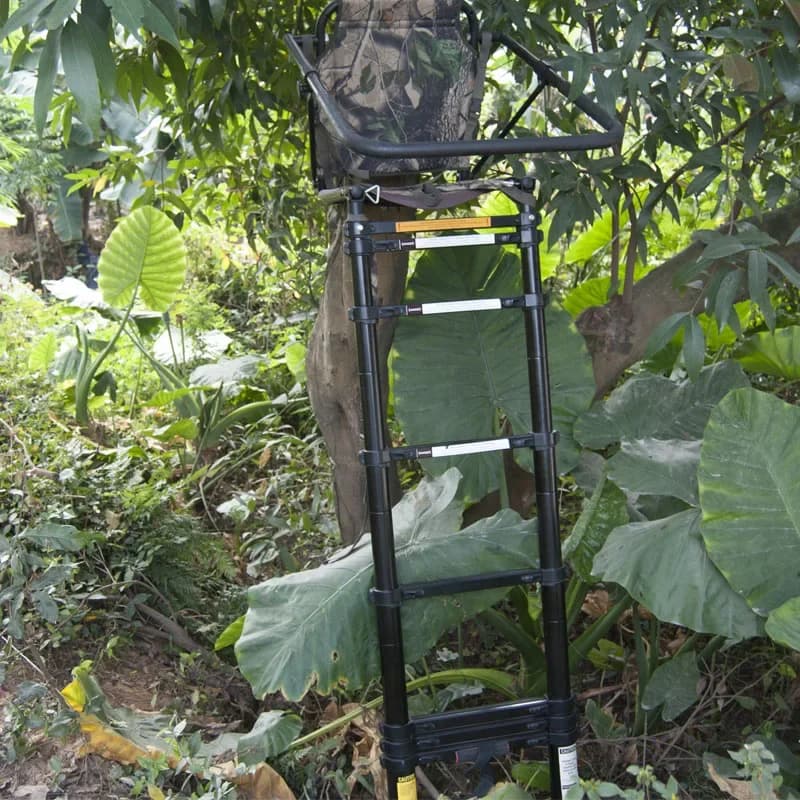 z For SC02 Hunting Telescopic Tree Stand Ladders 2.6M Foldable Tree Stand Seats Aluminum Hunter Chair Stand Animals Observation - Image 1