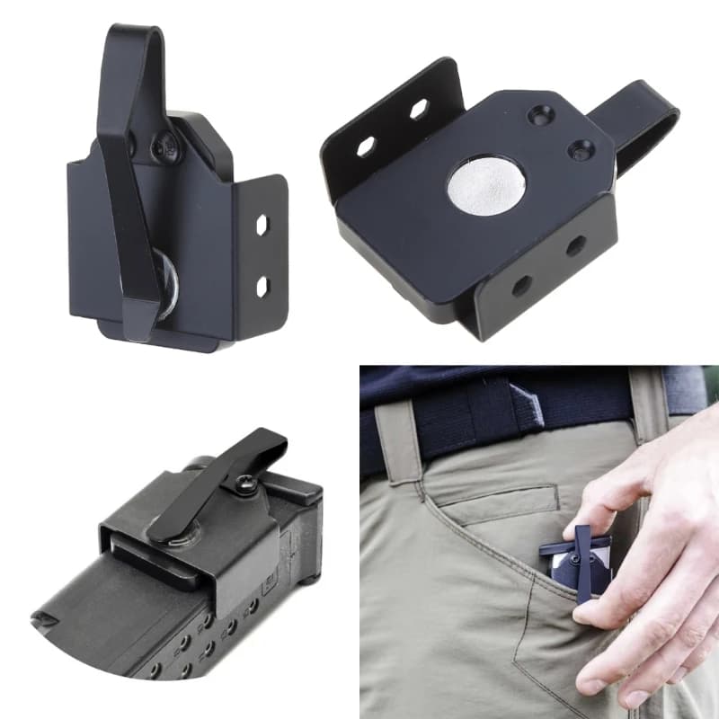 Magnetic Pocket Magazine HolderHeavy-Duty Magazine Holder For Pocket Standard Clips For 9mm / .40 S&W For Hunting - Image 1