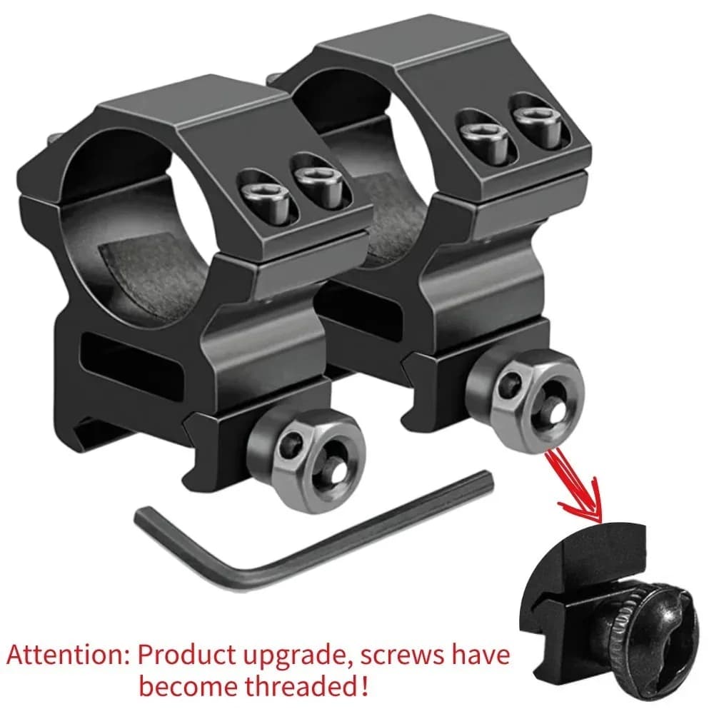 2PCS Hunting Rifle Scope Mount Ring for Dia 25.4mm 30mm Tube Scopes 11mm 20mm Dovetail Picatinny Rail Tactical Flashlight Mount - Image 1