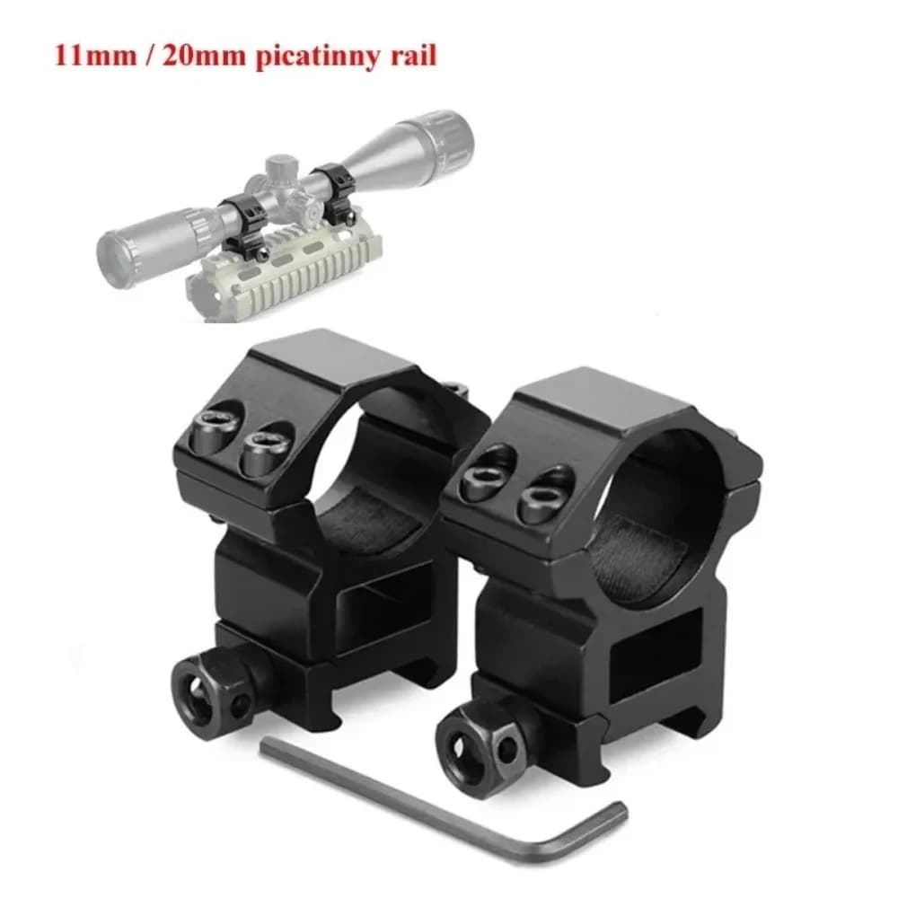 2PCS Hunting Rifle Scope Mount Ring for Dia 25.4mm 30mm Tube Scopes 11mm 20mm Dovetail Picatinny Rail Tactical Flashlight Mount - Image 2