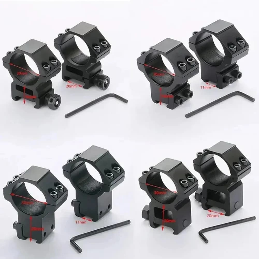 2PCS Hunting Rifle Scope Mount Ring for Dia 25.4mm 30mm Tube Scopes 11mm 20mm Dovetail Picatinny Rail Tactical Flashlight Mount - Image 6