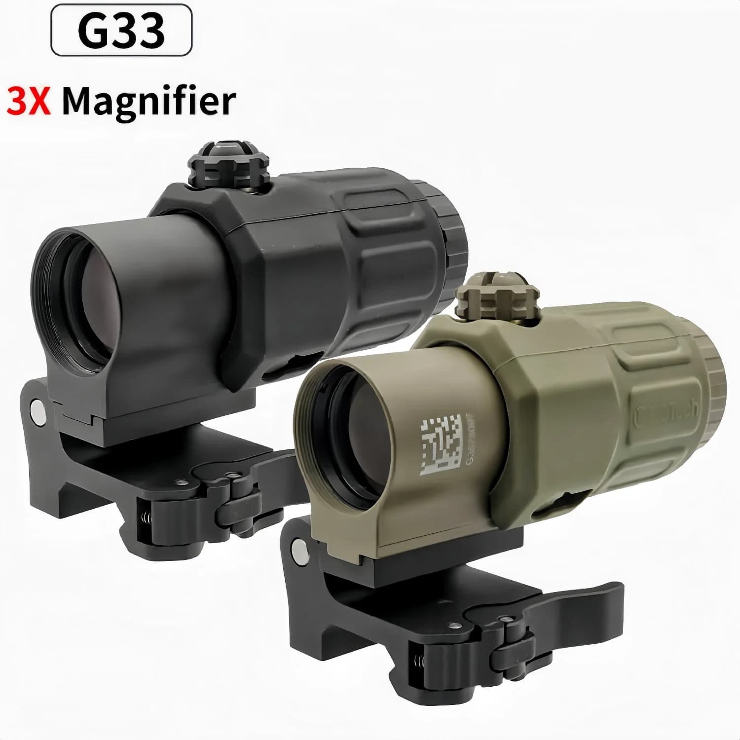 Tactical G33 G43 G45 Sight Fixed 3X 5X Magnifier Scope with Quick Disassembly and Flipping for Airsoft Hunting Collimator - Image 2