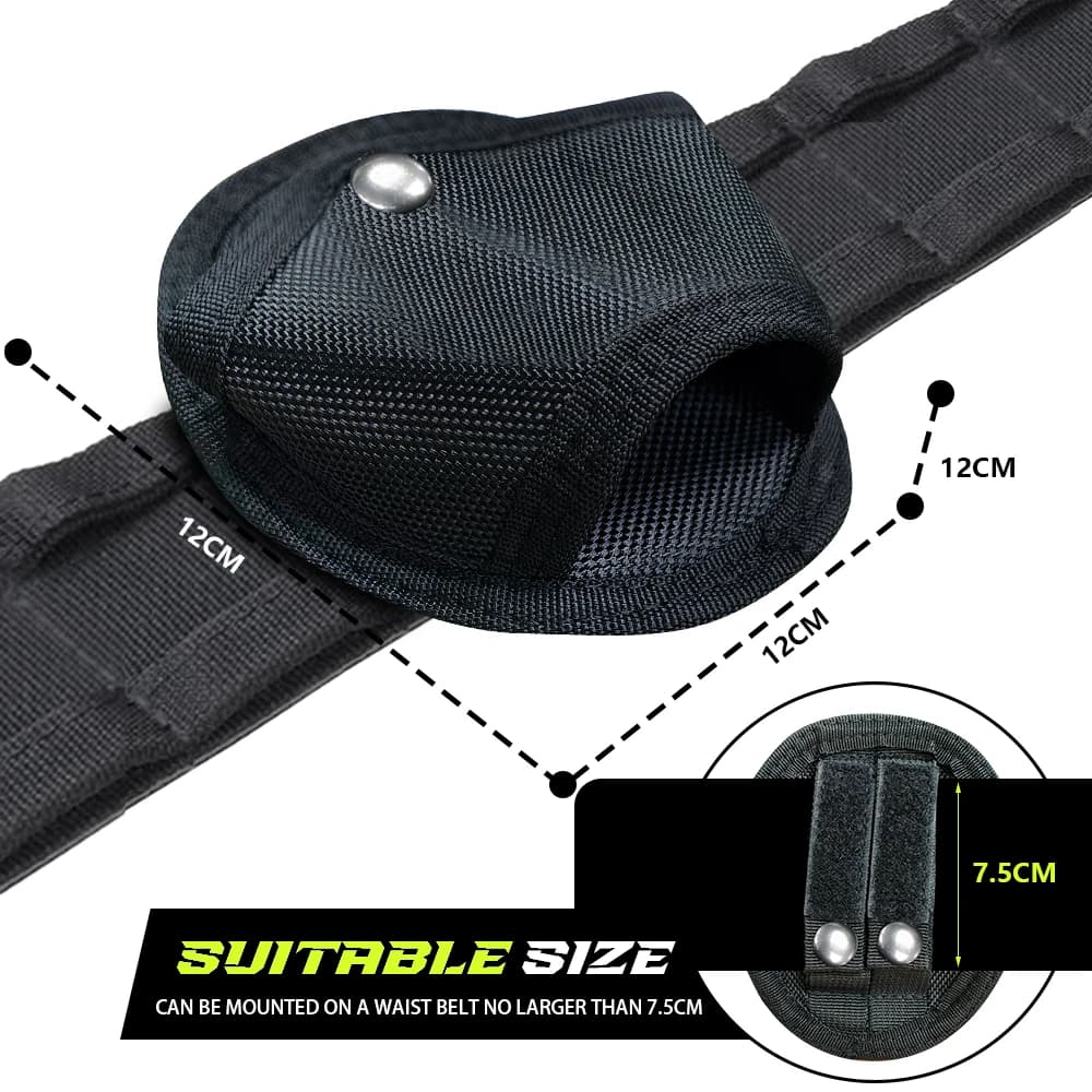 Tactical Molle Handcuff Holder,Quick Pull Out,Waist Pockets,Tool Key Phone Holder,Two Buttons,Adjustable,Fits 1.5inch Belt Loop - Image 3