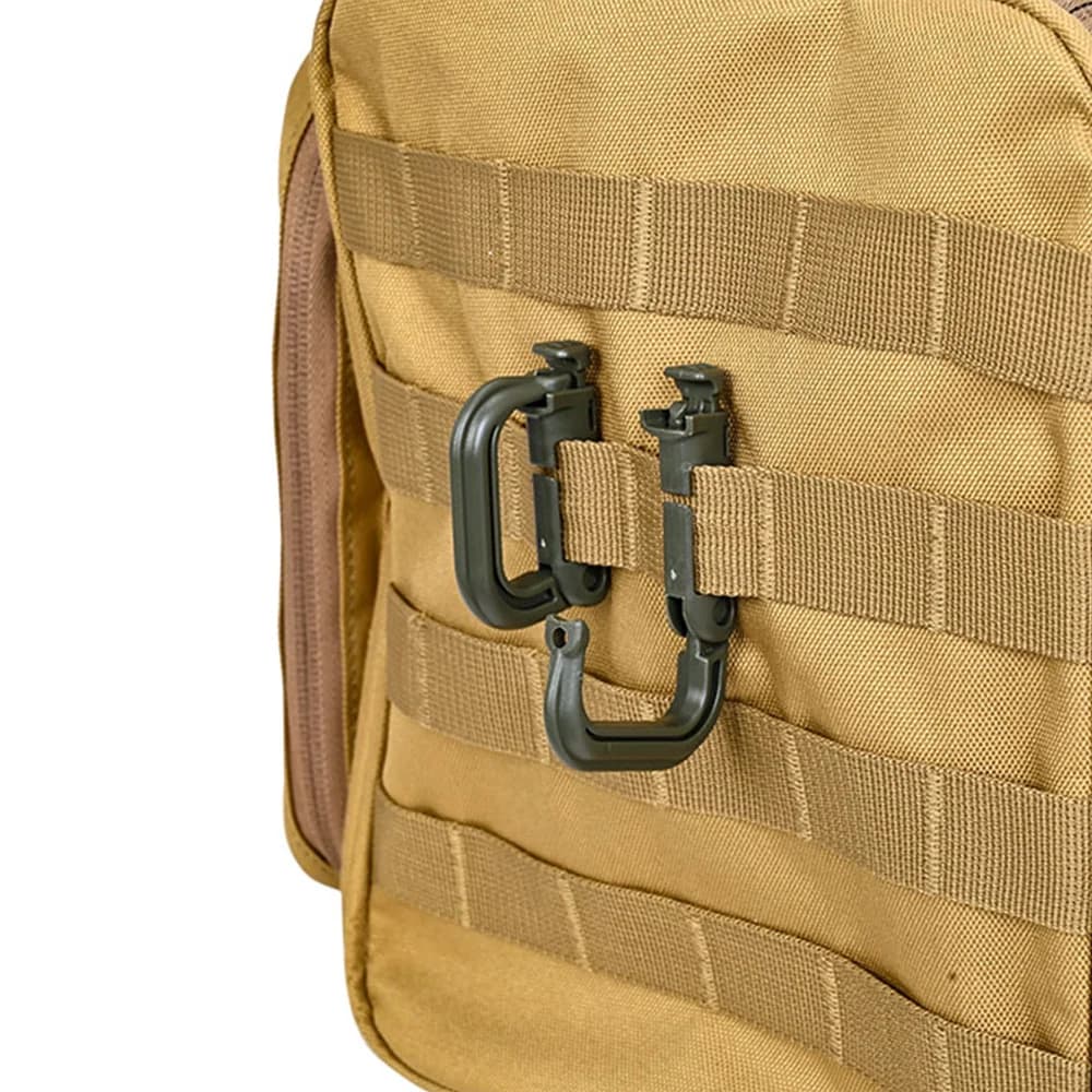 Tactical D Locking Ring 2 pcs Buckle Grimloc MOLLE Carabiner Plastic Clip Snap Type Tactical Vest Bag Connection Point Fastener - Image 4