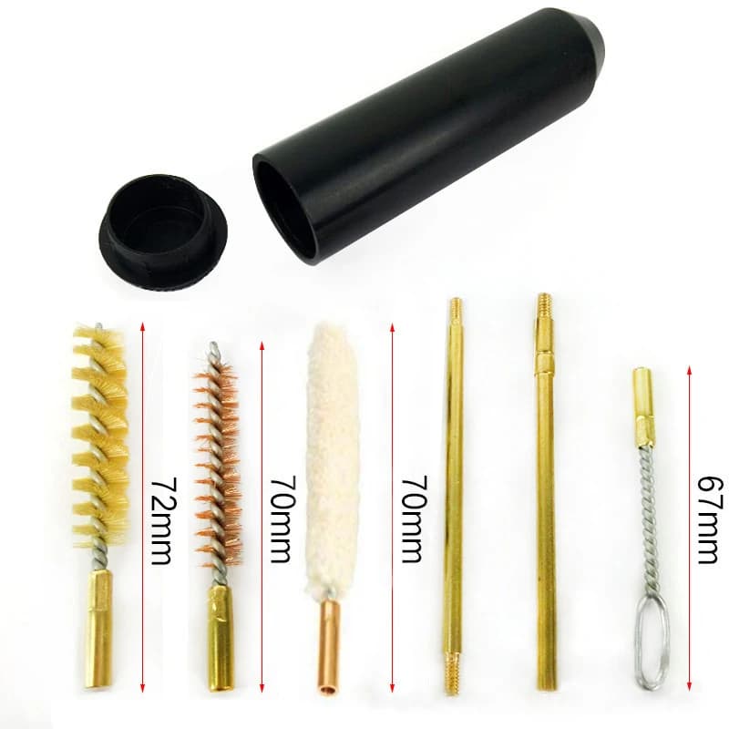 7pcs 9 mm Black Pistol Cleaning Kit Hand Gun Rod Brush Gun Cleaning Tools 22/45/357/9 mm - Image 3