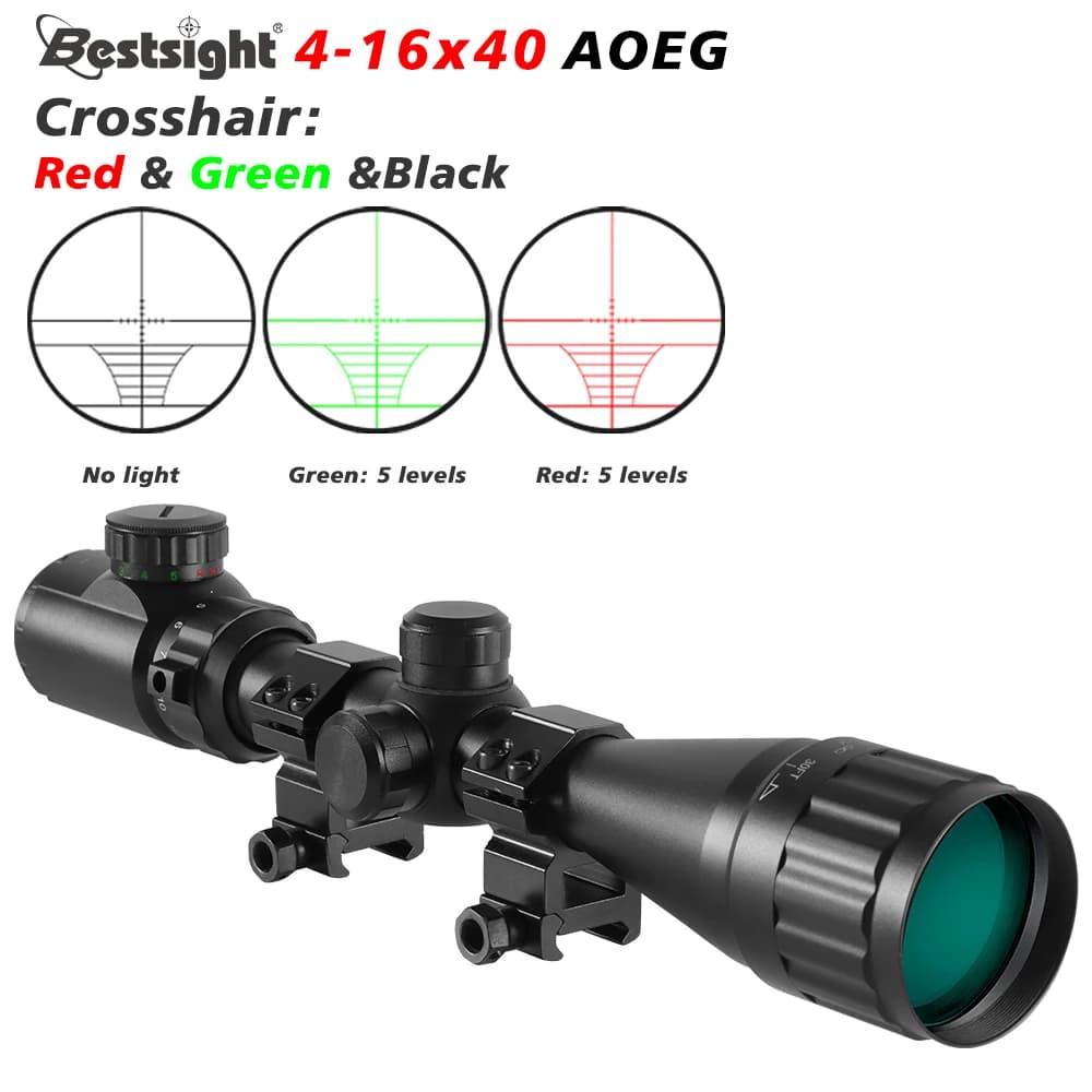 4-16X40 AOE Optics Hunting Scope Red&Green Dot Illuminated Sight Scope Hunting Gear Scope Airsoft - Image 5
