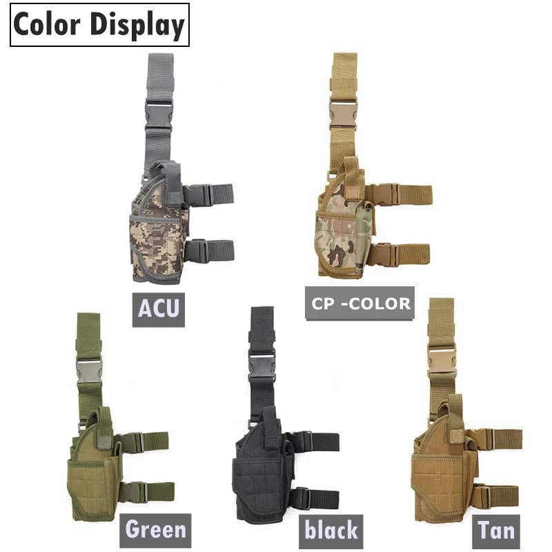 Universal Drop Leg Gun Holster Right Handed Tactical Thigh Pistol Bag Pouch Legs Harness for All Handguns - Image 2