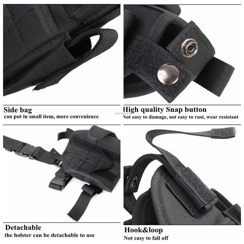 Universal Drop Leg Gun Holster Right Handed Tactical Thigh Pistol Bag Pouch Legs Harness for All Handguns - Image 5