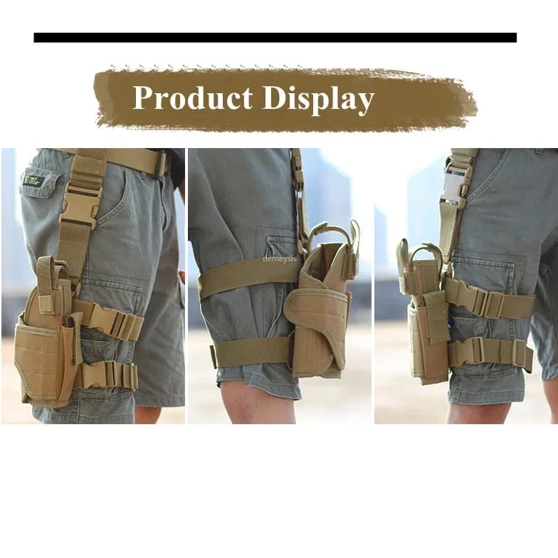 Universal Drop Leg Gun Holster Right Handed Tactical Thigh Pistol Bag Pouch Legs Harness for All Handguns - Image 6