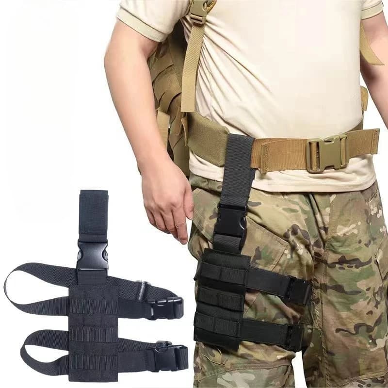 Universal Drop Leg Holster Thigh Platform Tactical MOLLE Gun Holster for Hunting Paintball Panel with Adjustable Molle Straps - Image 1