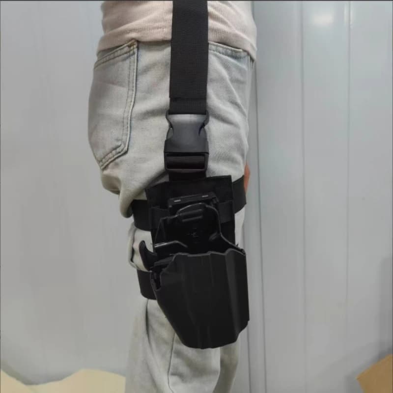 Universal Drop Leg Holster Thigh Platform Tactical MOLLE Gun Holster for Hunting Paintball Panel with Adjustable Molle Straps - Image 3