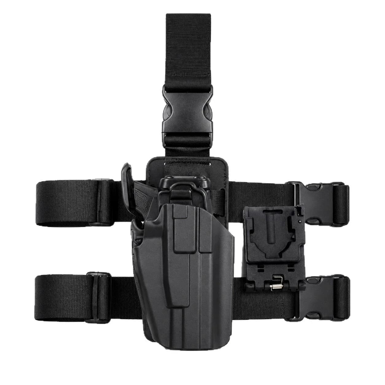Universal Drop Leg Holster Thigh Platform Tactical MOLLE Gun Holster for Hunting Paintball Panel with Adjustable Molle Straps - Image 5