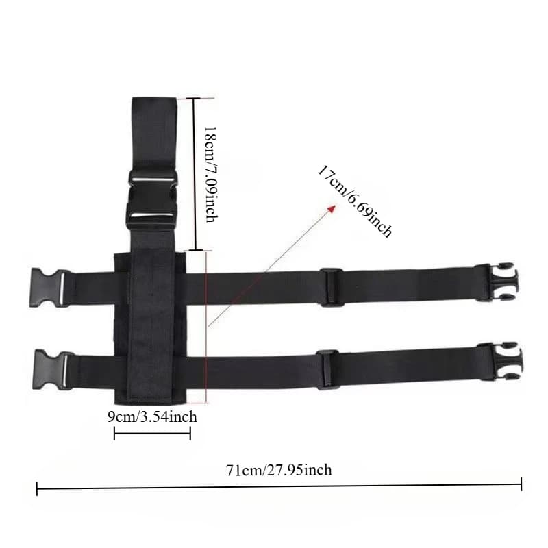 Universal Drop Leg Holster Thigh Platform Tactical MOLLE Gun Holster for Hunting Paintball Panel with Adjustable Molle Straps - Image 6