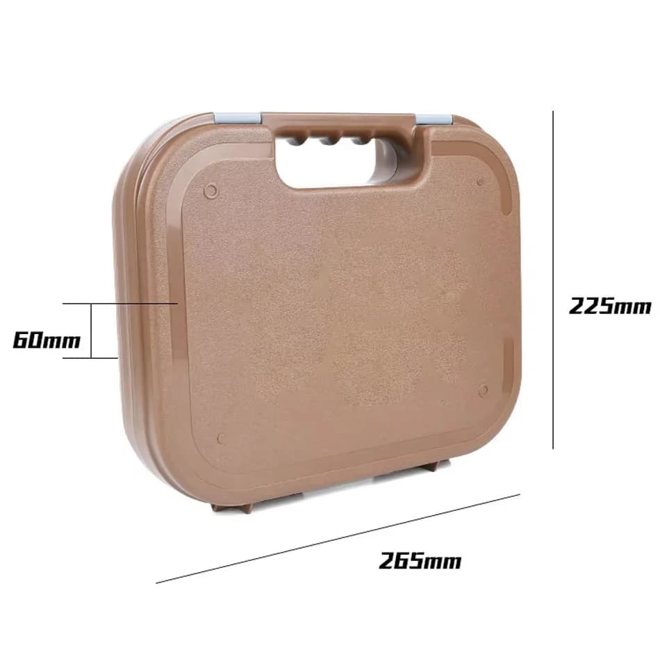 Hard Tactical Pistol Storage Case Pre-Cut Foam Shockproof Portable Handgun Carry Safety Box for Glock Hunting Shooting - Image 6