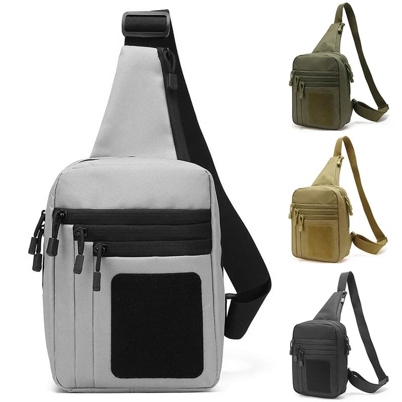 Tactical Concealed Crossbody Gun Bag Shoulder Chest Pack Outdoor Hiking Hunting Camping chest bag with Gun Holster - Image 1