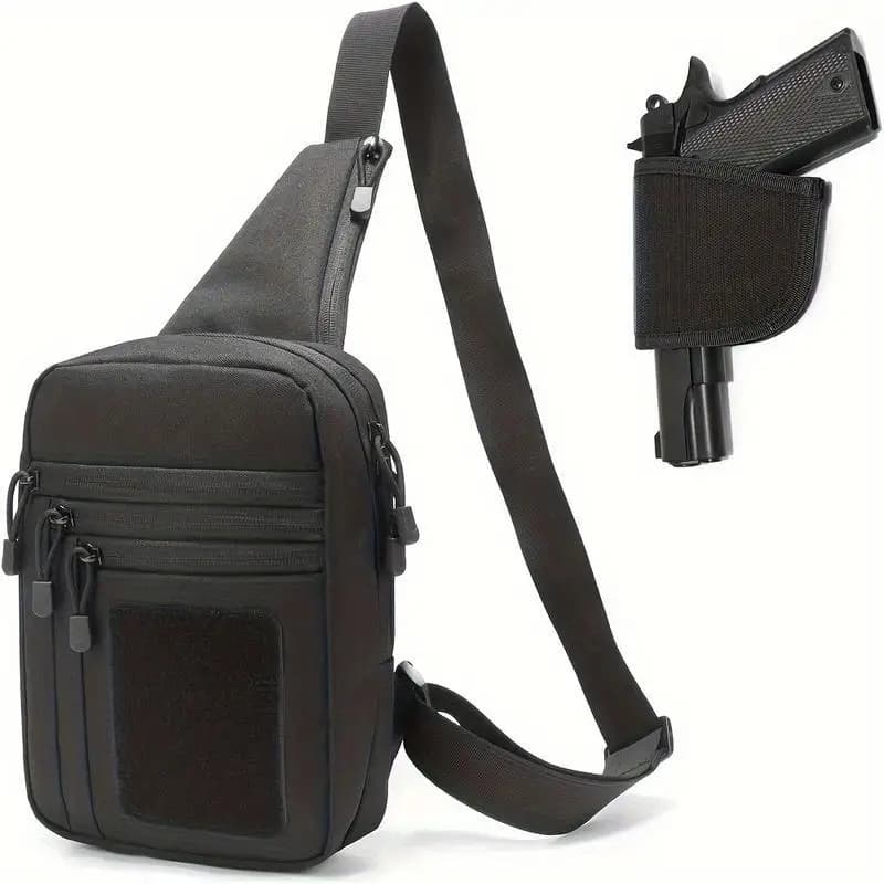 Tactical Concealed Crossbody Gun Bag Shoulder Chest Pack Outdoor Hiking Hunting Camping chest bag with Gun Holster - Image 2