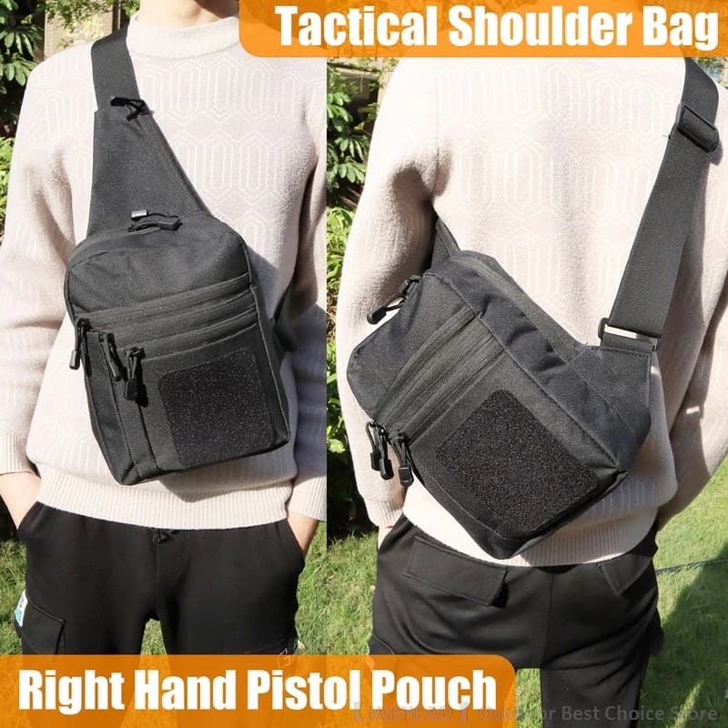 Tactical Concealed Crossbody Gun Bag Shoulder Chest Pack Outdoor Hiking Hunting Camping chest bag with Gun Holster - Image 4