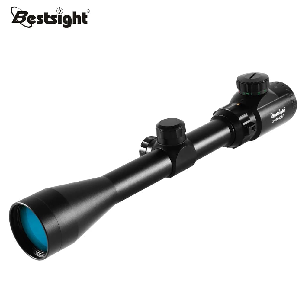 3-9x40 Hunting Scope Red or Green Illuminated Optical Sight with Mounts Mil Dot Crosshair Tactical Air hunting - Image 1
