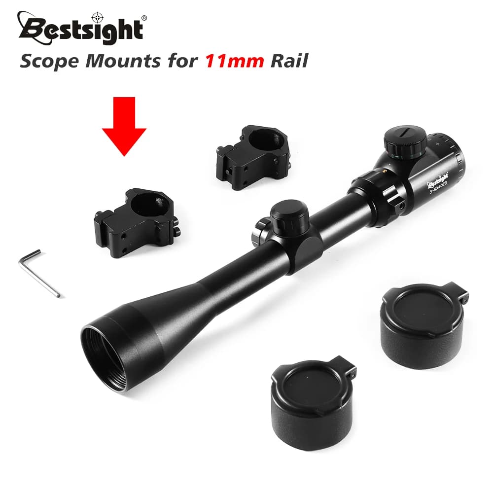 3-9x40 Hunting Scope Red or Green Illuminated Optical Sight with Mounts Mil Dot Crosshair Tactical Air hunting - Image 6