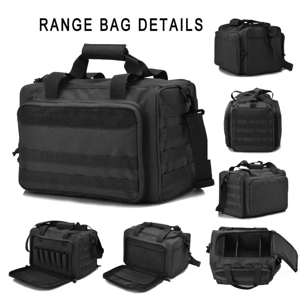 Tactical Gun Range Bag Deluxe Pistol Shooting Range Duffle Bags - Image 4