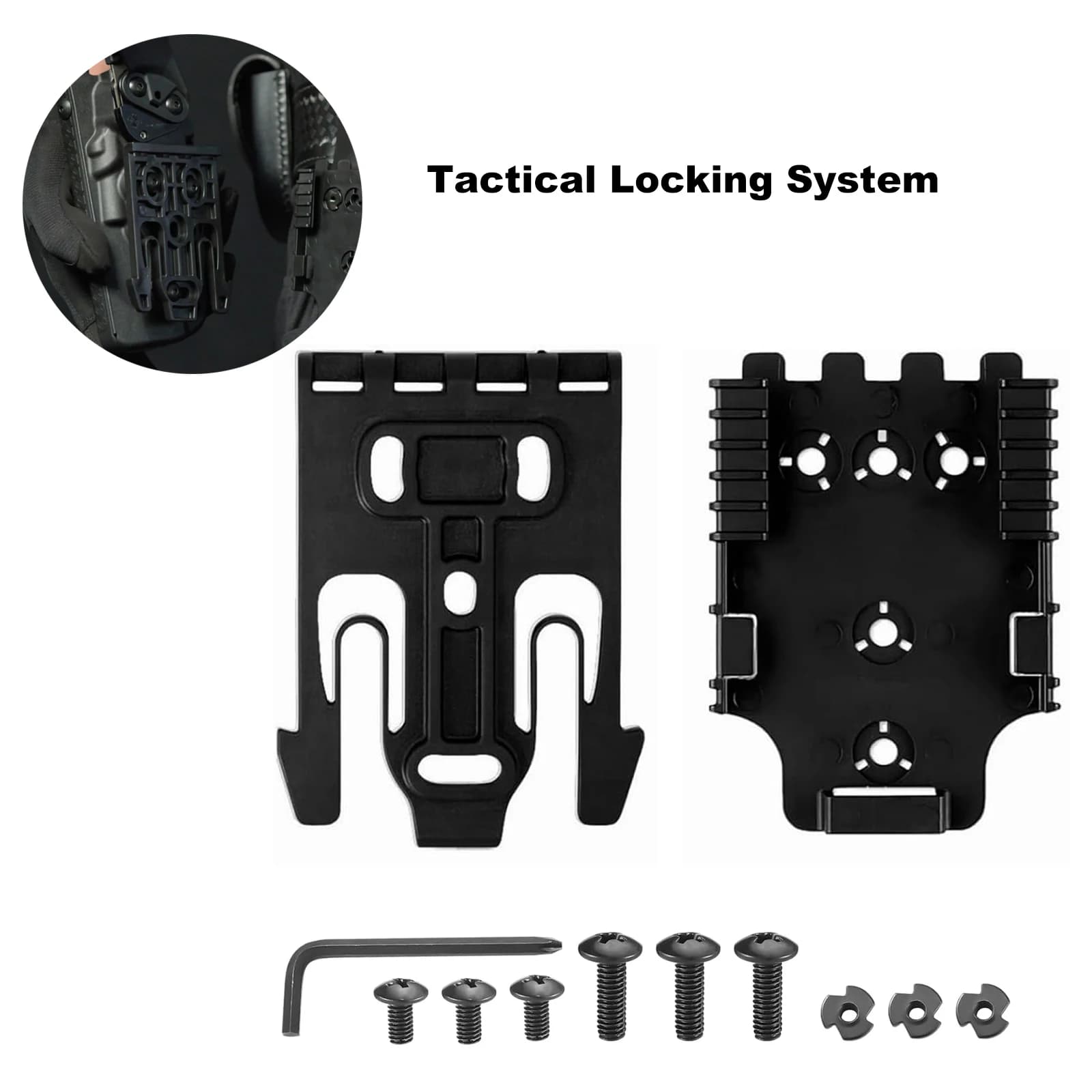 Tactical Locking System QLS 19 22 Kit Pistol Holster Belt Adapter Gun Quick Receiver&Fork Hunting Shooting Training Airsoft Gear - Image 1