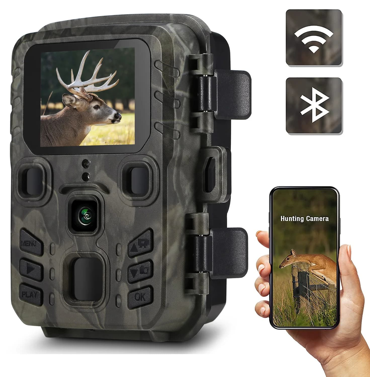 Outdoor WIFI APP 4K/2.7K 36MP/24MP Trail Camera Wildlife Infrared Night Vision Motion Activated IP65 Trap Game Cam Waterproof - Image 2