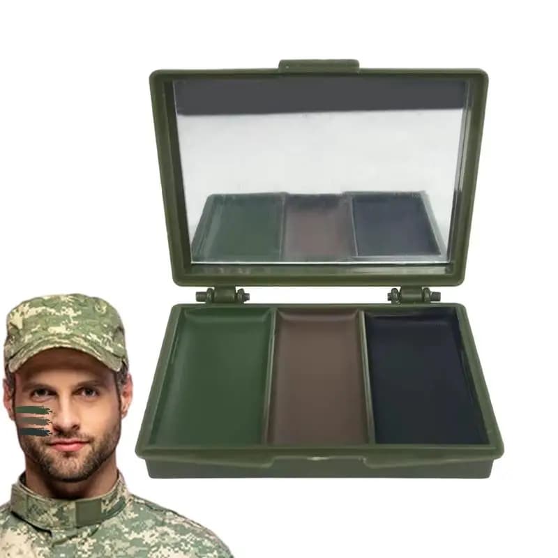 3 Colors Army Fans CS Shooting Face Paint Camouflage Oil Men Women Outdoor Military Training Hunting Tactical Football Gear - Image 3