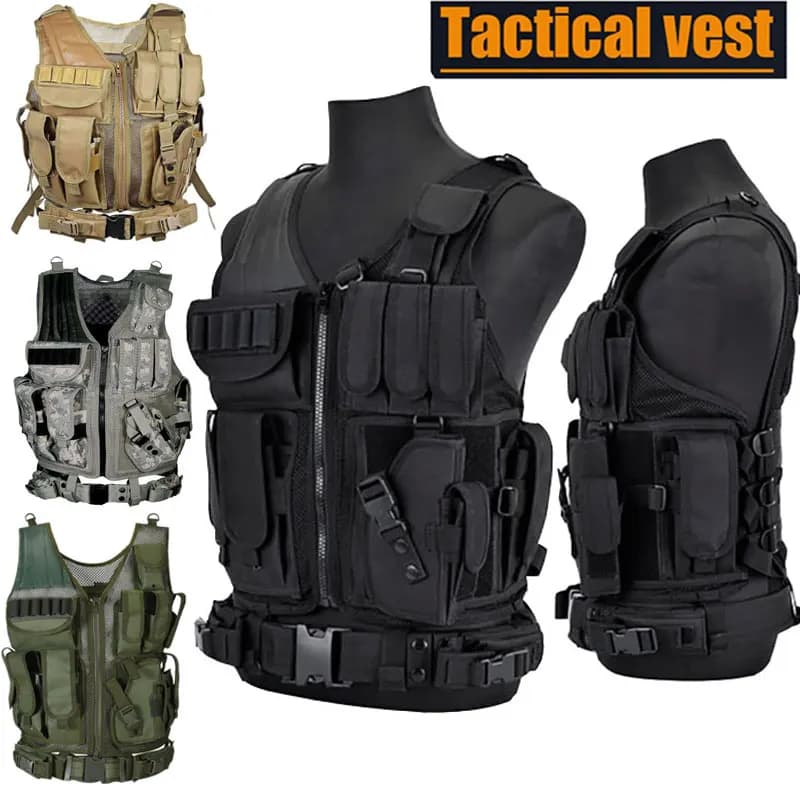 Multi-Pocket Swat Army Tactical Vest Jungle Combat Body Armor Vests Security Hunting Outdoor CS Game Airsoft Training Jacket - Image 1