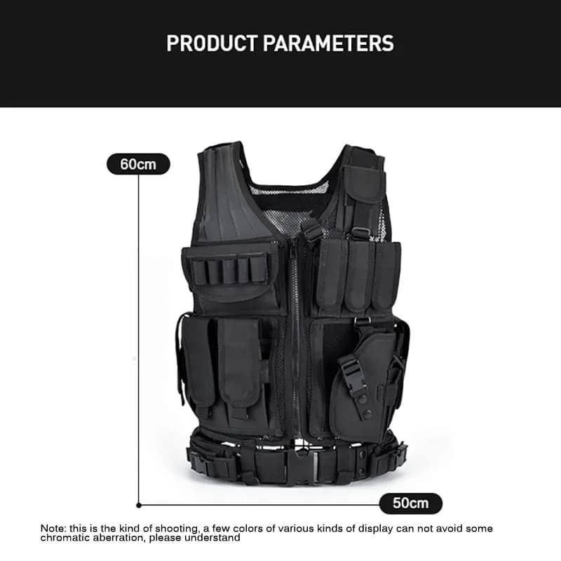 Multi-Pocket Swat Army Tactical Vest Jungle Combat Body Armor Vests Security Hunting Outdoor CS Game Airsoft Training Jacket - Image 3