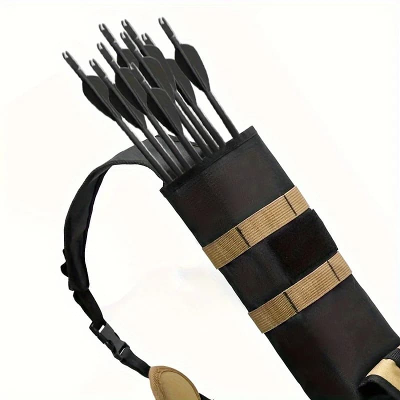 Pskook archery Lightweight Back Arrow quiver Dual Use Foldable Compact Hip Arrows Bag with Molle System Pocket Hanged for hunt - Image 2