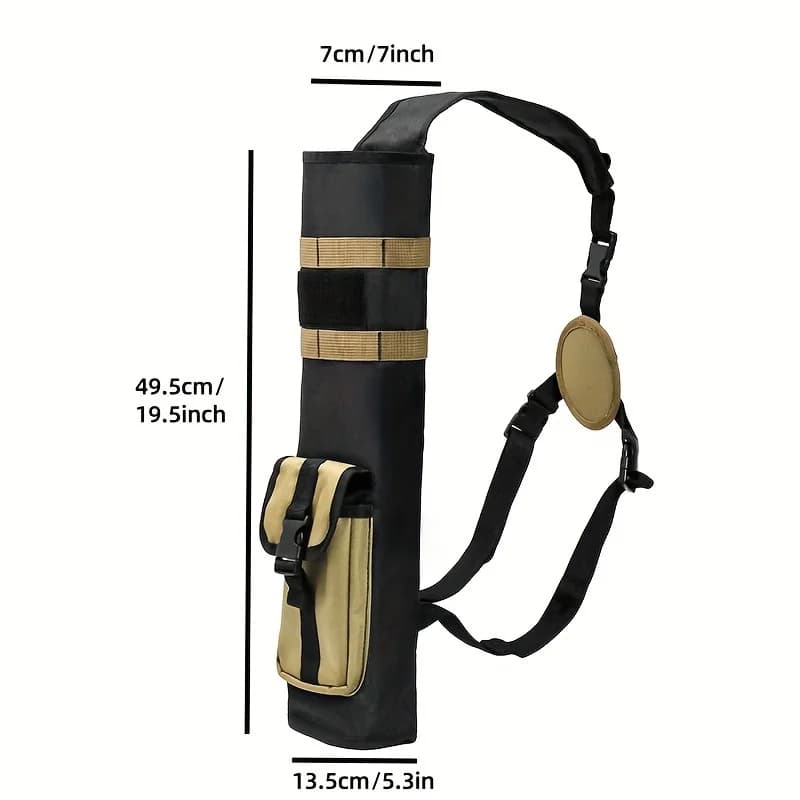 Pskook archery Lightweight Back Arrow quiver Dual Use Foldable Compact Hip Arrows Bag with Molle System Pocket Hanged for hunt - Image 3