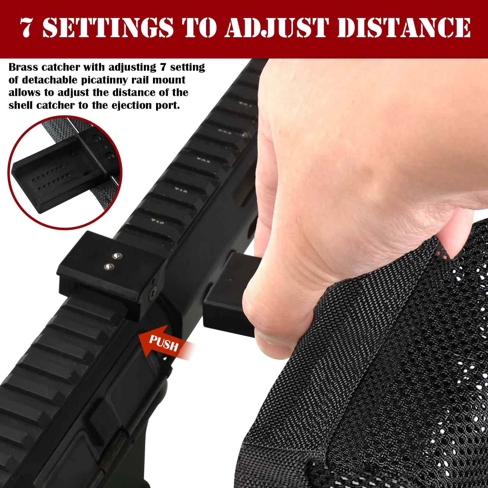 New Quick Release Shell Catcher With Detachable Picatinny Heat Resistant Thickened Brass Catcher Nylon Mesh For Rifle - Image 2