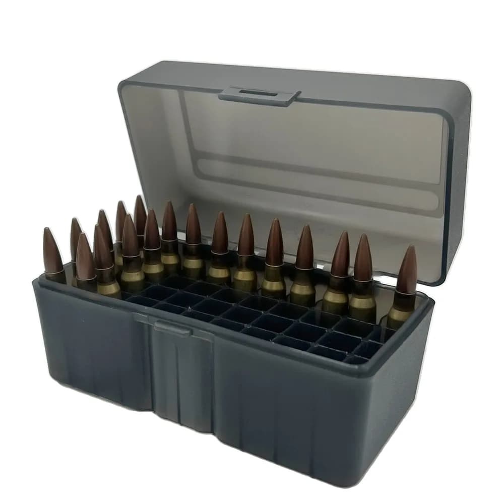 Tactical 50 Round Rifle Ammo Box Flip-Top Carrying Ammo Box for 243 .308 Win 7.62x51mm Nato 220 Swift Hunting Accessories - Image 1