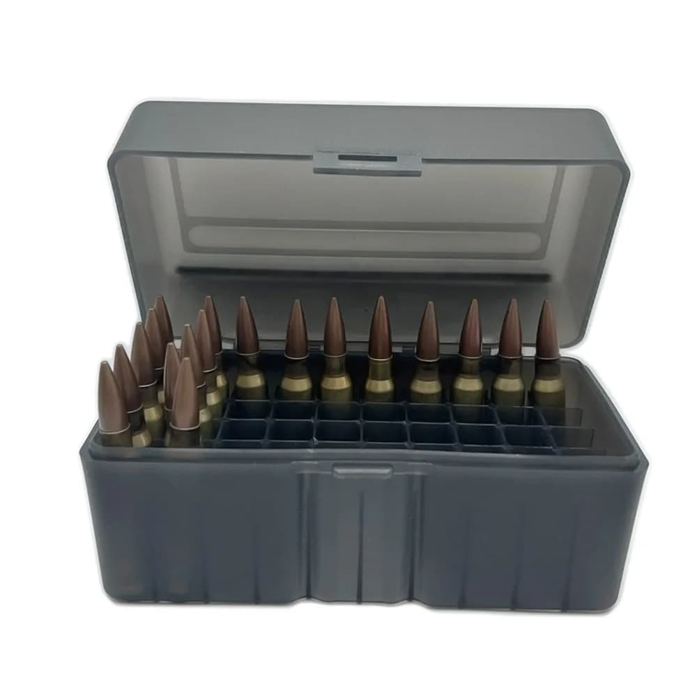 Tactical 50 Round Rifle Ammo Box Flip-Top Carrying Ammo Box for 243 .308 Win 7.62x51mm Nato 220 Swift Hunting Accessories - Image 2