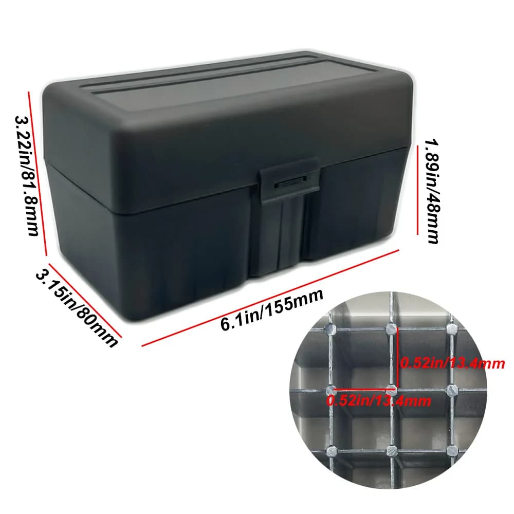 Tactical 50 Round Rifle Ammo Box Flip-Top Carrying Ammo Box for 243 .308 Win 7.62x51mm Nato 220 Swift Hunting Accessories - Image 6
