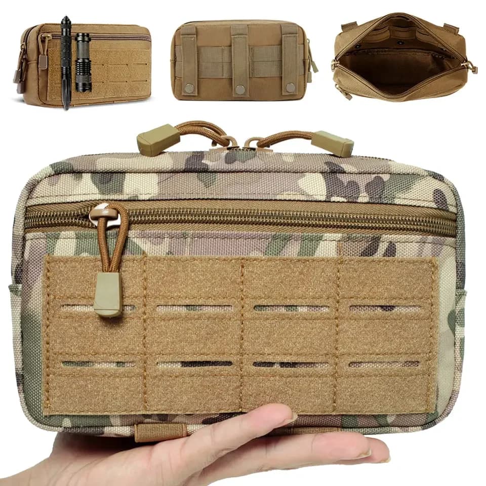 EDC Molle Tactical Pouch Waist Pack Compact Utility Pouches Waist Belt Bag Medical Bags Phone Case Outdoor Hunting Accessories - Image 1