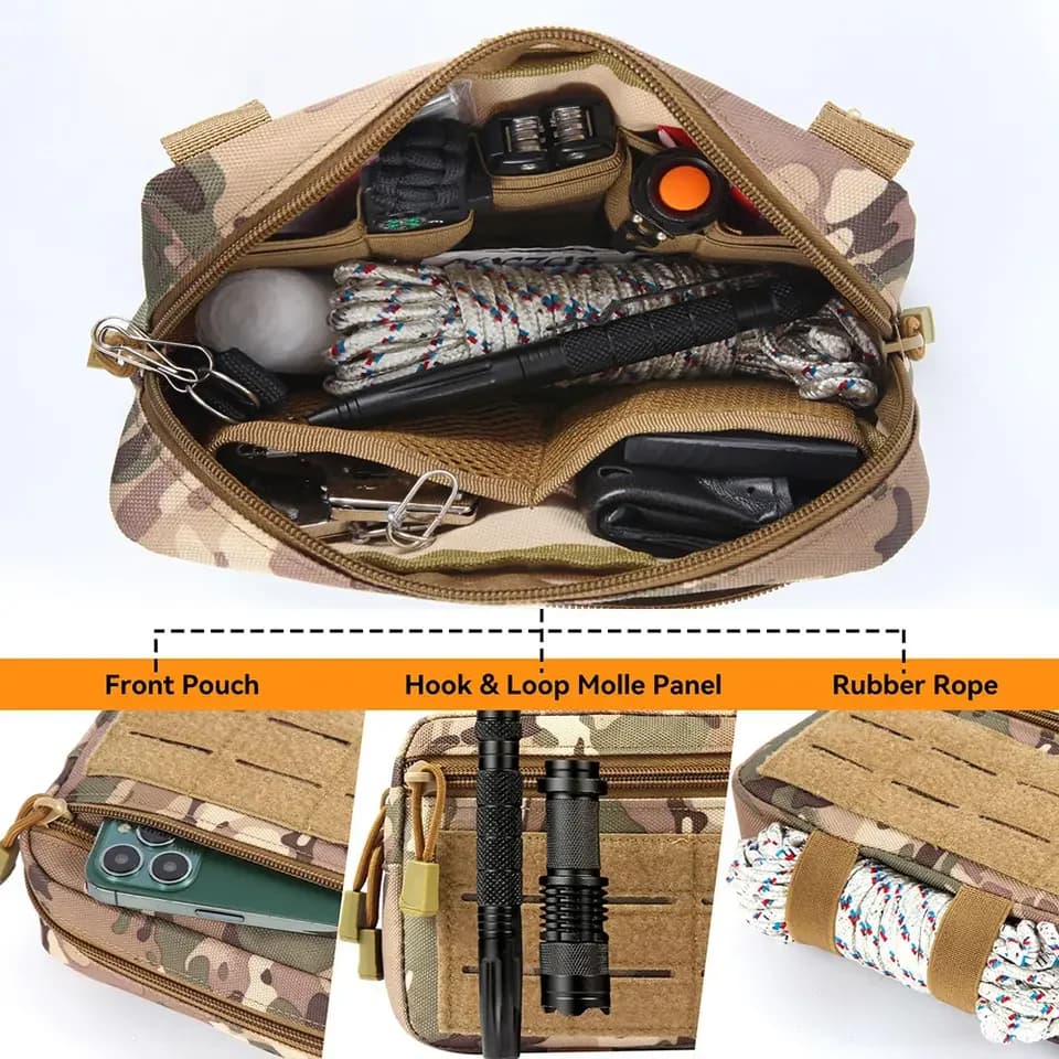 EDC Molle Tactical Pouch Waist Pack Compact Utility Pouches Waist Belt Bag Medical Bags Phone Case Outdoor Hunting Accessories - Image 2