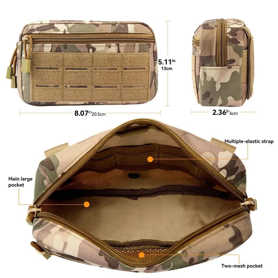 EDC Molle Tactical Pouch Waist Pack Compact Utility Pouches Waist Belt Bag Medical Bags Phone Case Outdoor Hunting Accessories - Image 4