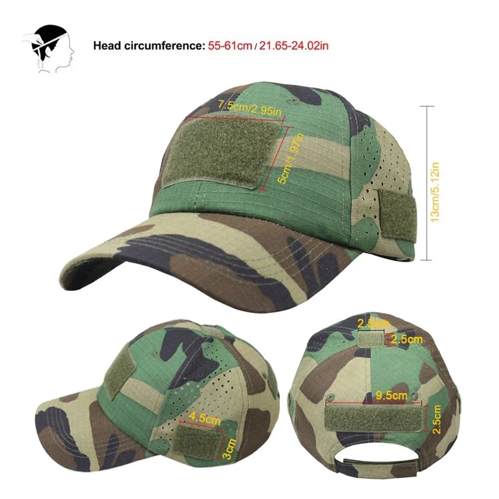 Outdoor Camouflage Baseball Cap Men's Tactical CP Duckbill Cap - Image 3