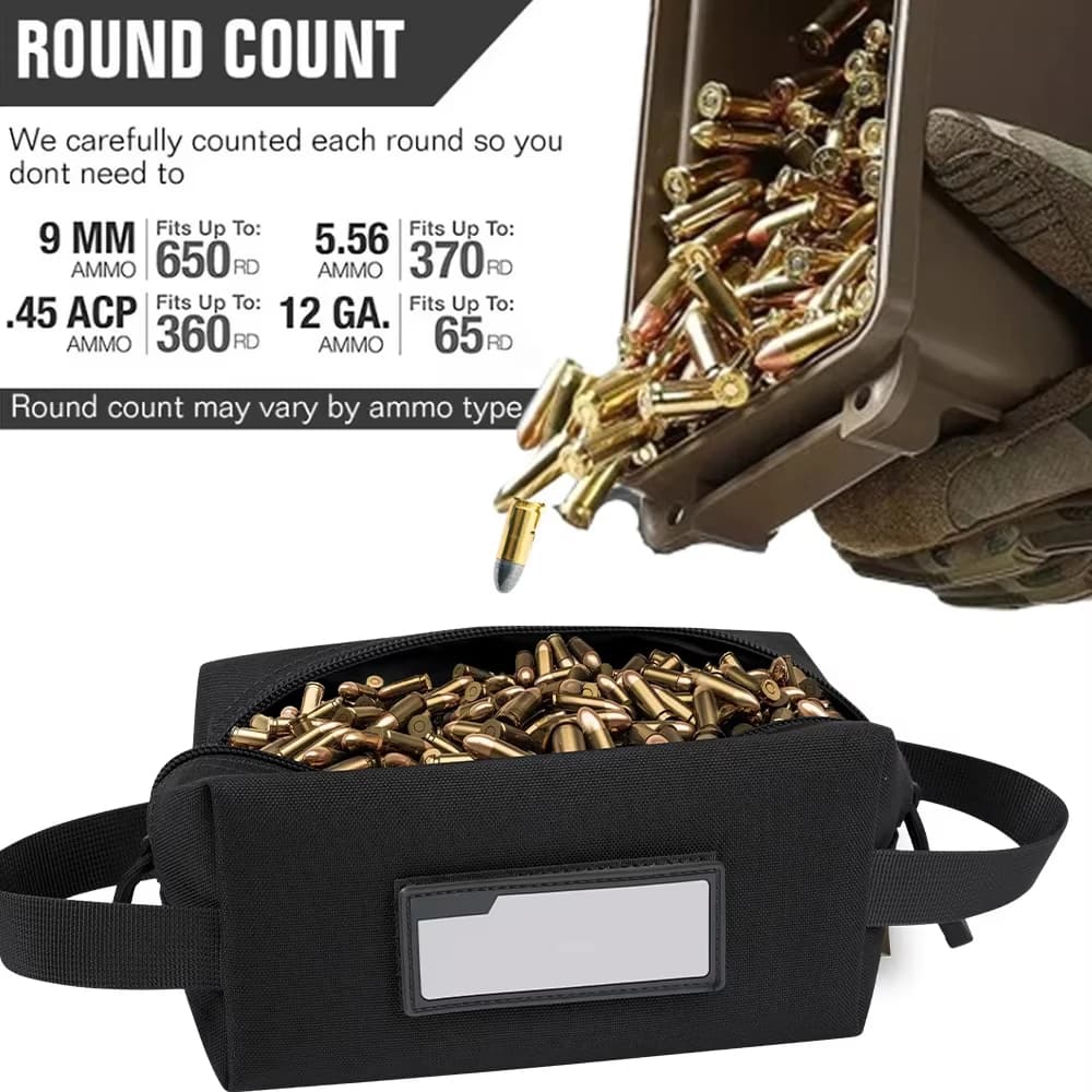 1000D Tactical Cartridge Bag - Ammo & EDC Gear Organizer for Hunting | Multipurpose Firearm Storage Box Case - Image 1