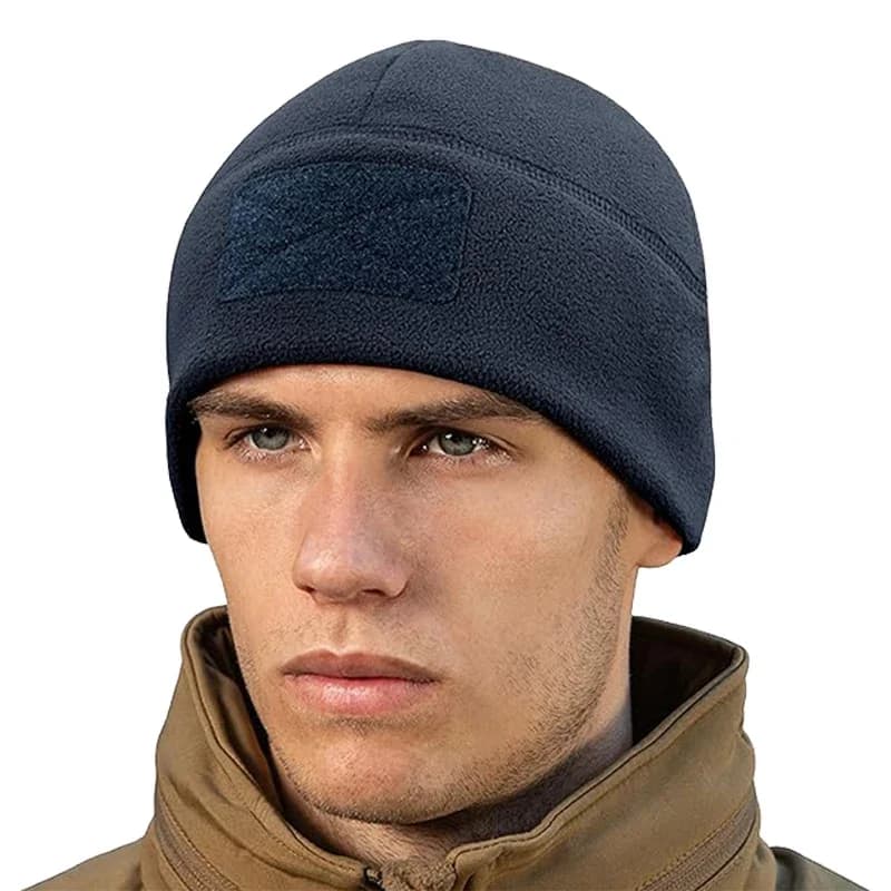 Windproof Tactical Beanie - Thick, Warm Knit Hat for Outdoor Activities, Breathable & Stretch Fit, Solid Color - Image 3