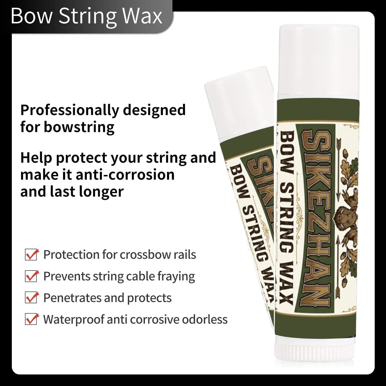 6g Archery Bow String Wax Rail Lube Stick Universal for Crossbow Compound Recurve Bows Waterproof Maintenance Protects & Frays - Image 4